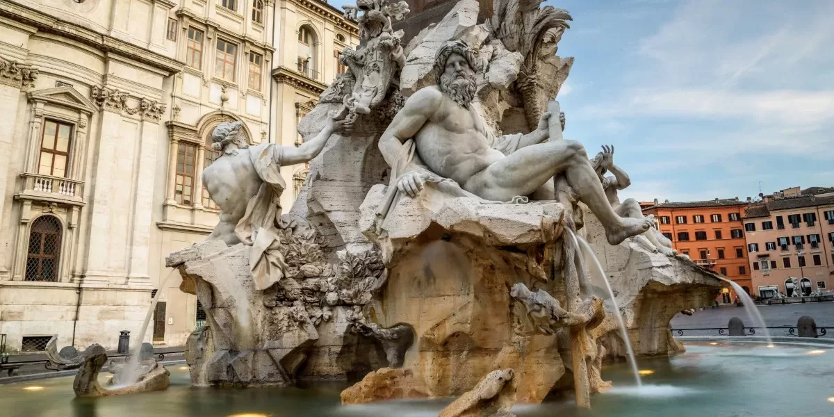 Rontana dei Quattro Fiumi piazza Navona a Roma