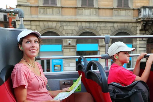 Audioguida su bus a due piani Roma